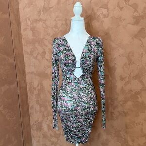 Isabel Marant Multicolor Floral Long Sleeve Dress